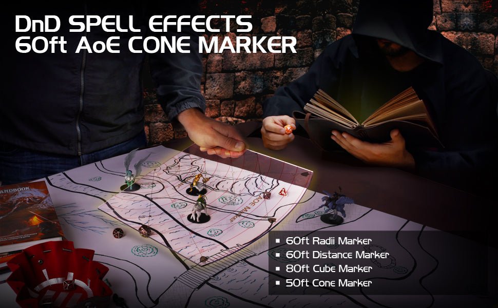 ENHANCE Tabletop RPGs 60ft Spell AoE Damage Template - The Fourth Place