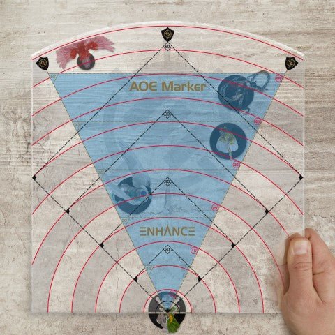 ENHANCE Tabletop RPGs 60ft Spell AoE Damage Template - The Fourth Place