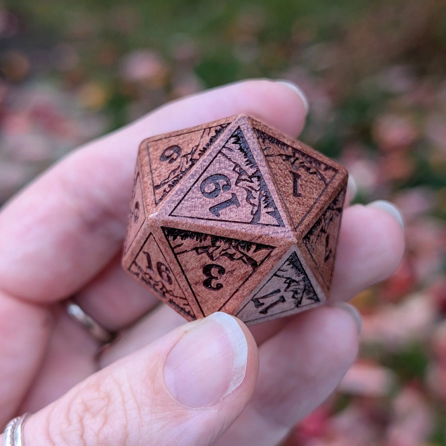 Everwild - Large Wooden D20