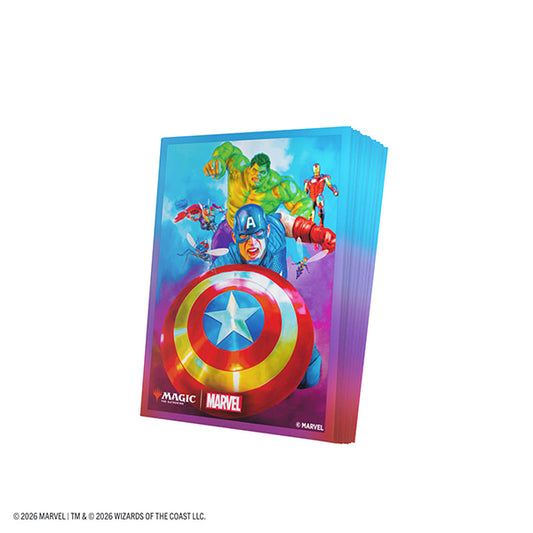 Captain America, Team Leader - Marvel Super Heroes Premium Art Sleeves - Magic: the Gathering (105ct)
