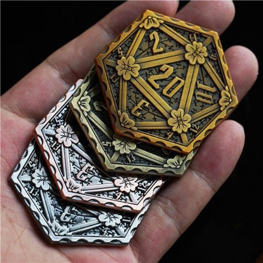 Copper D20 Coin - Fennek & Finch