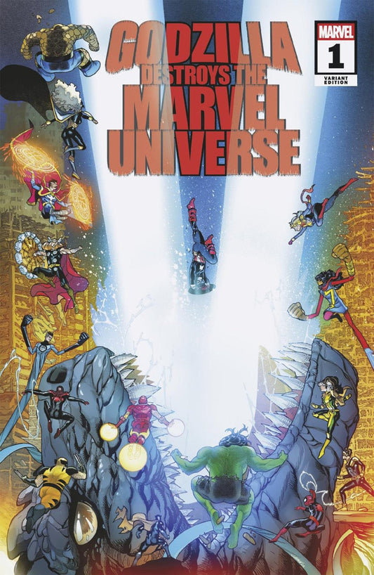Godzilla Destroys The Marvel Universe 1 Javier Garron Variant - The Fourth Place