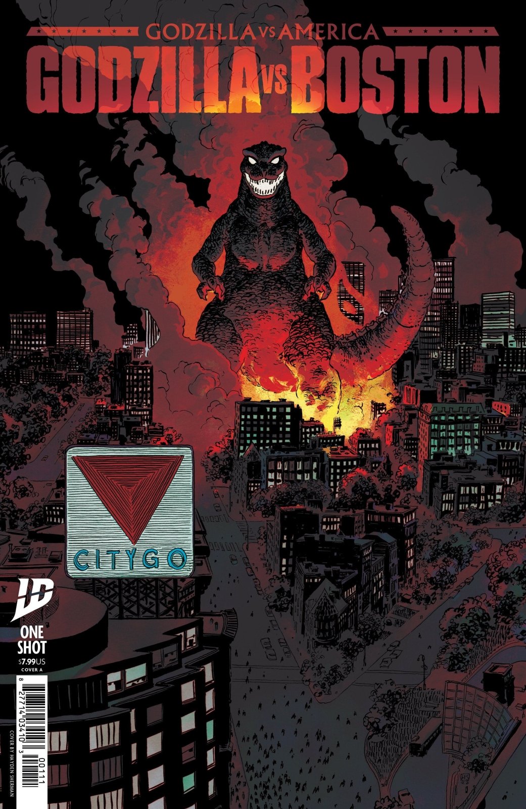 Godzilla vs. America: Boston Cover A (Sherman) - The Fourth Place