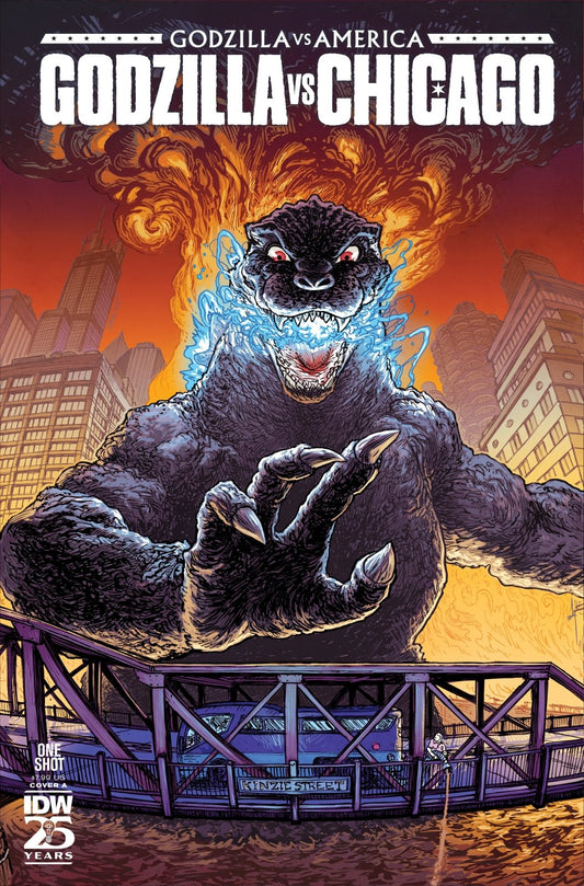 Godzilla vs. America: Chicago Cover A (Browne) - The Fourth Place
