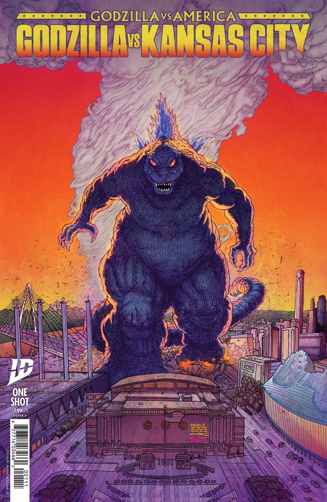 Godzilla vs. America: Kansas City Cover A (Williams II & Moody) - The Fourth Place