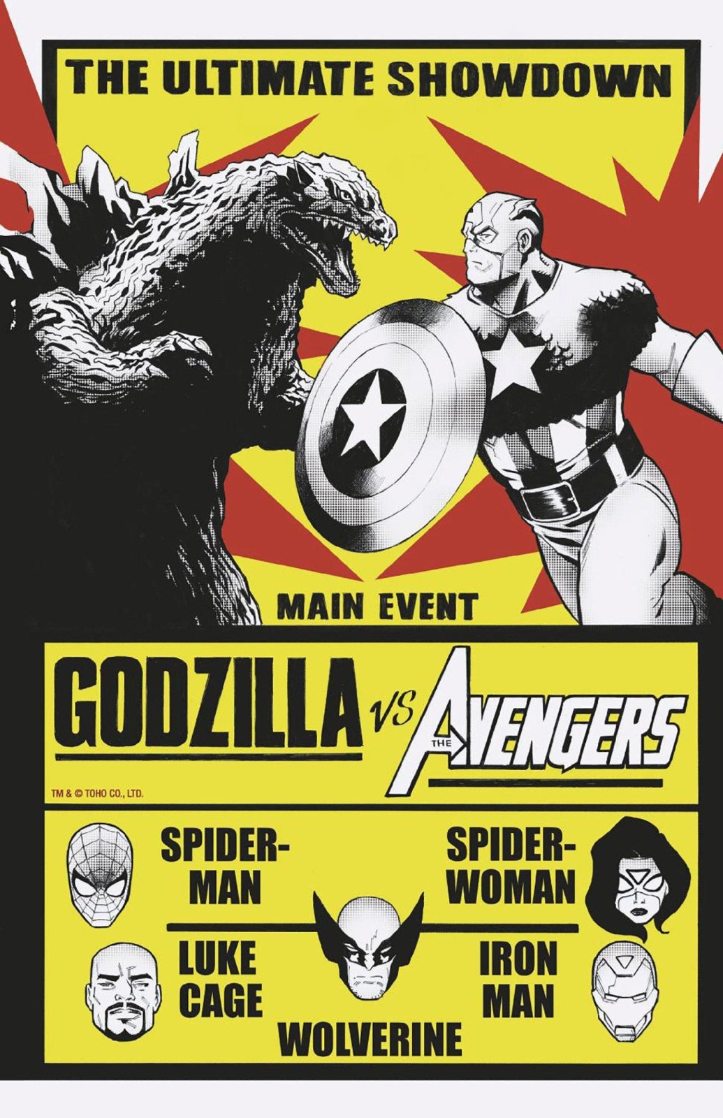 Godzilla vs. Avengers 1 Lee Garbett Versus Variant - The Fourth Place