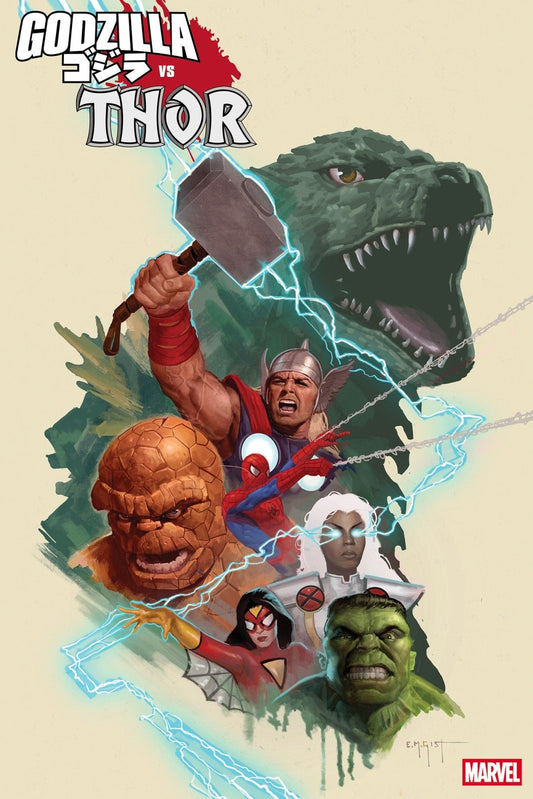 Godzilla vs. Thor 1 E.M. Gist Marvel Universe Variant - The Fourth Place