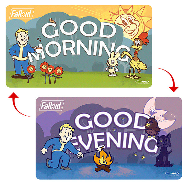 Good Morning/Good Evening - Fallout Vault Boy Double-Sided Playmat