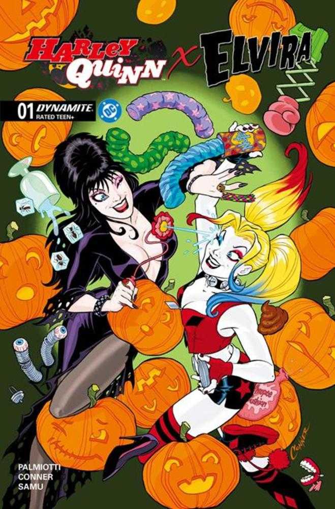 Harley Quinn X Elvira 1 Cover F Amanda Conner Foil Variant - The Fourth Place