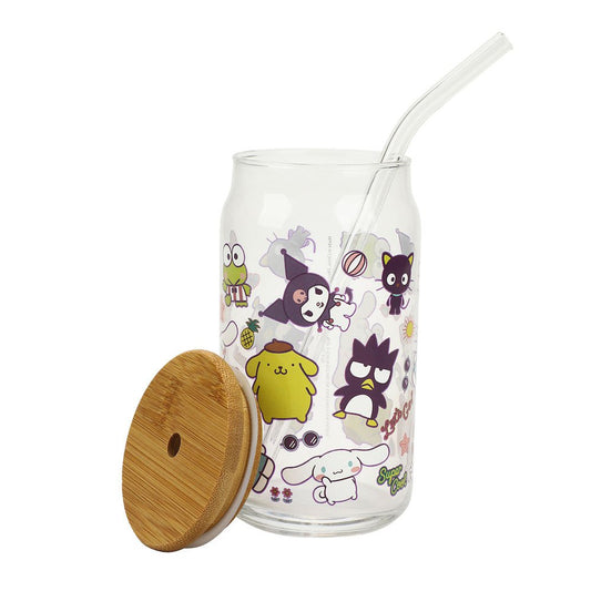 Hello Kitty & Friends 15 oz. Glass Bamboo Tumbler - The Fourth Place