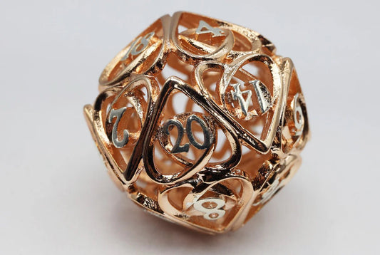 Hollow Heart: Copper - Metal RPG Dice Set - The Fourth Place