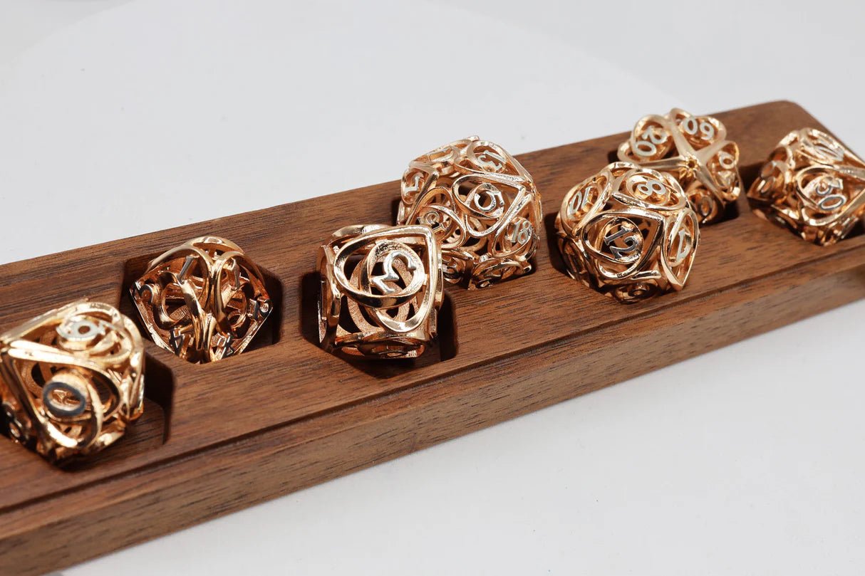 Hollow Heart: Copper - Metal RPG Dice Set - The Fourth Place