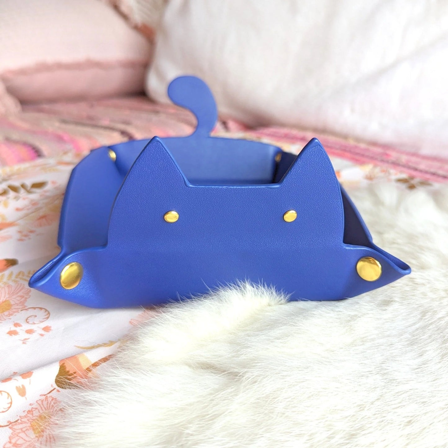 Cat Dice Rolling Tray - Indigo