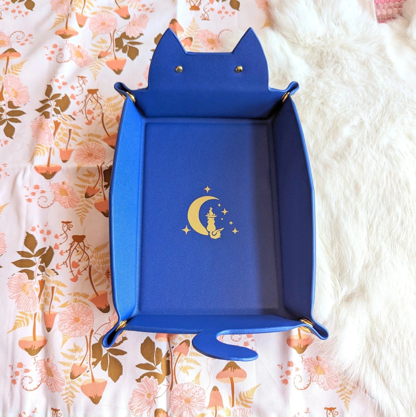 Cat Dice Rolling Tray - Indigo