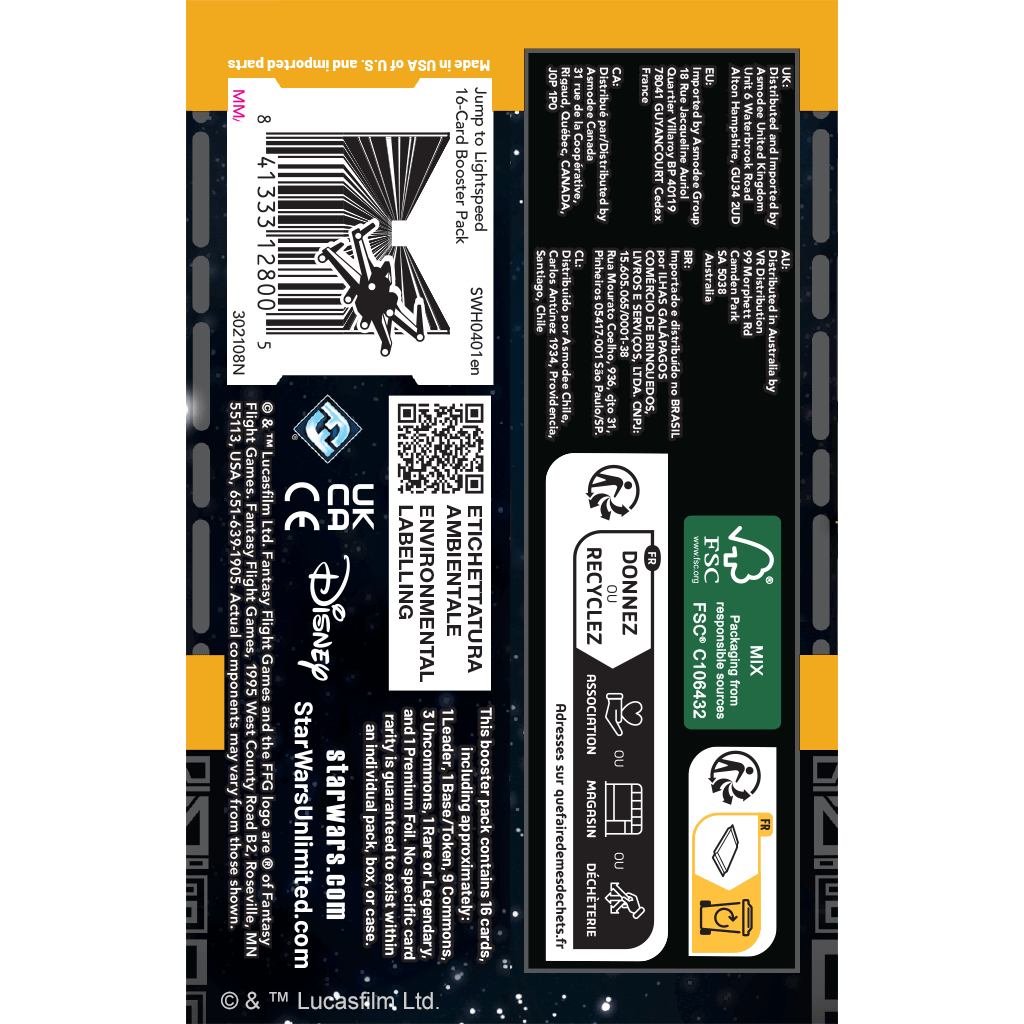 Jump to Lightspeed: Booster Pack - Star Wars: Unlimited - The Fourth Place