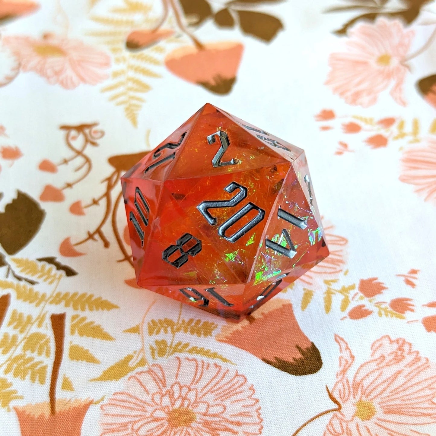 Orange - Large Sharp Edge D20