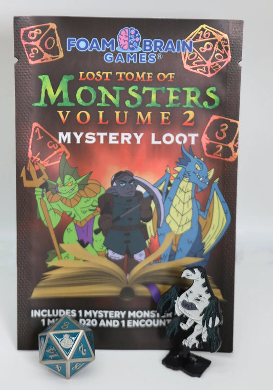 Lost Tome of Monsters Volume 2 Mystery Loot (Pinature, Metal d20, and card) - The Fourth Place
