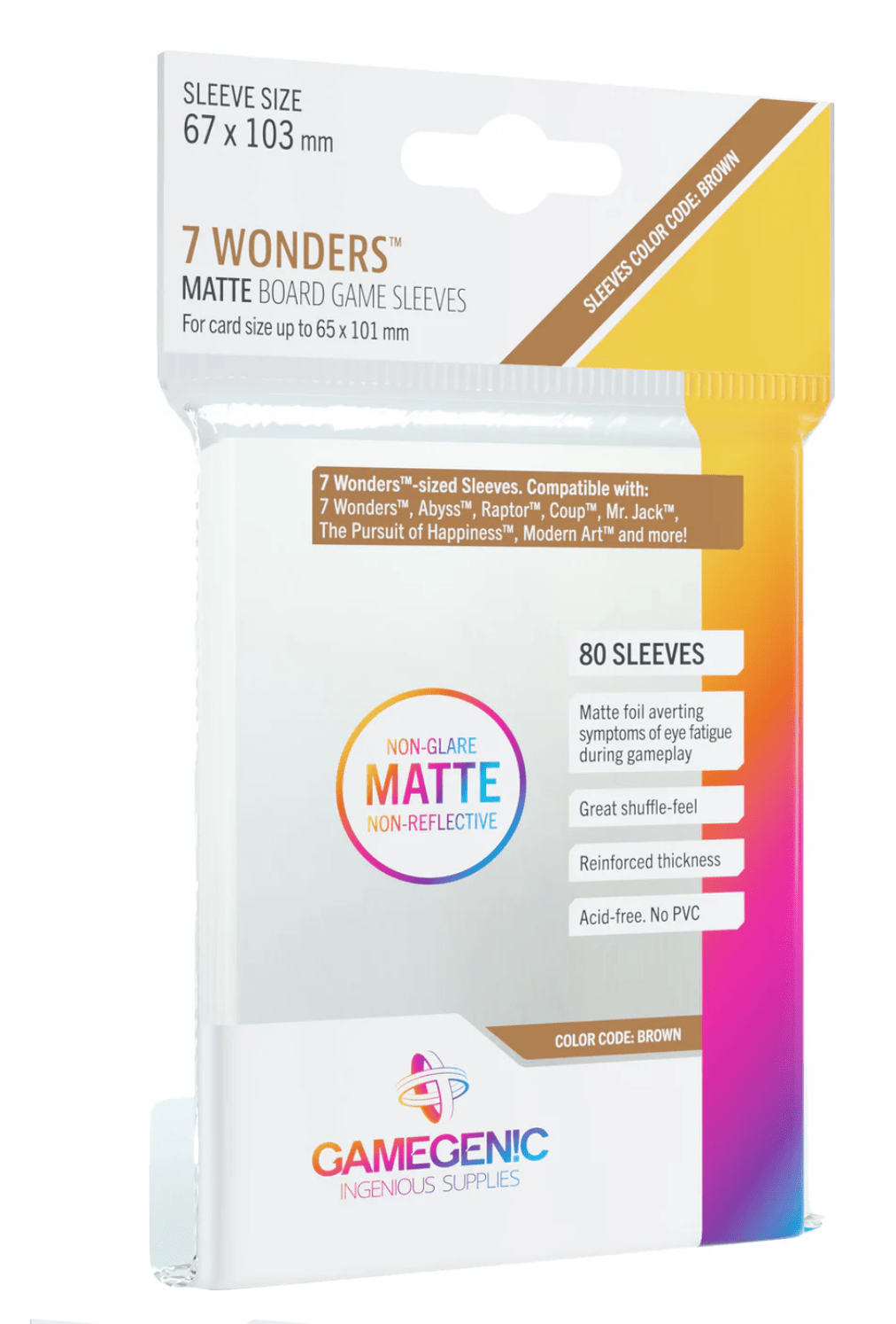 MATTE Sleeves: 7 Wonders (67 x 103 mm) - The Fourth Place