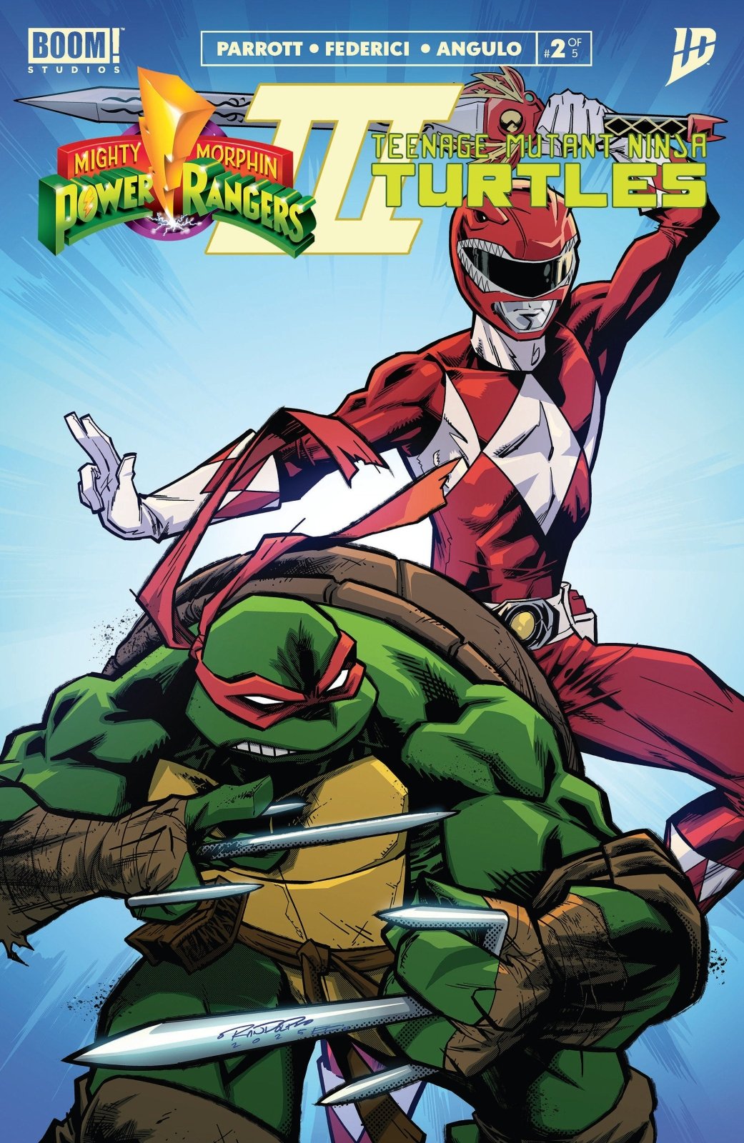 Mighty Morphin Power Rangers/Teenage Mutant Ninja Turtles III 2 B Variant (Dressed, Randolph) - The Fourth Place