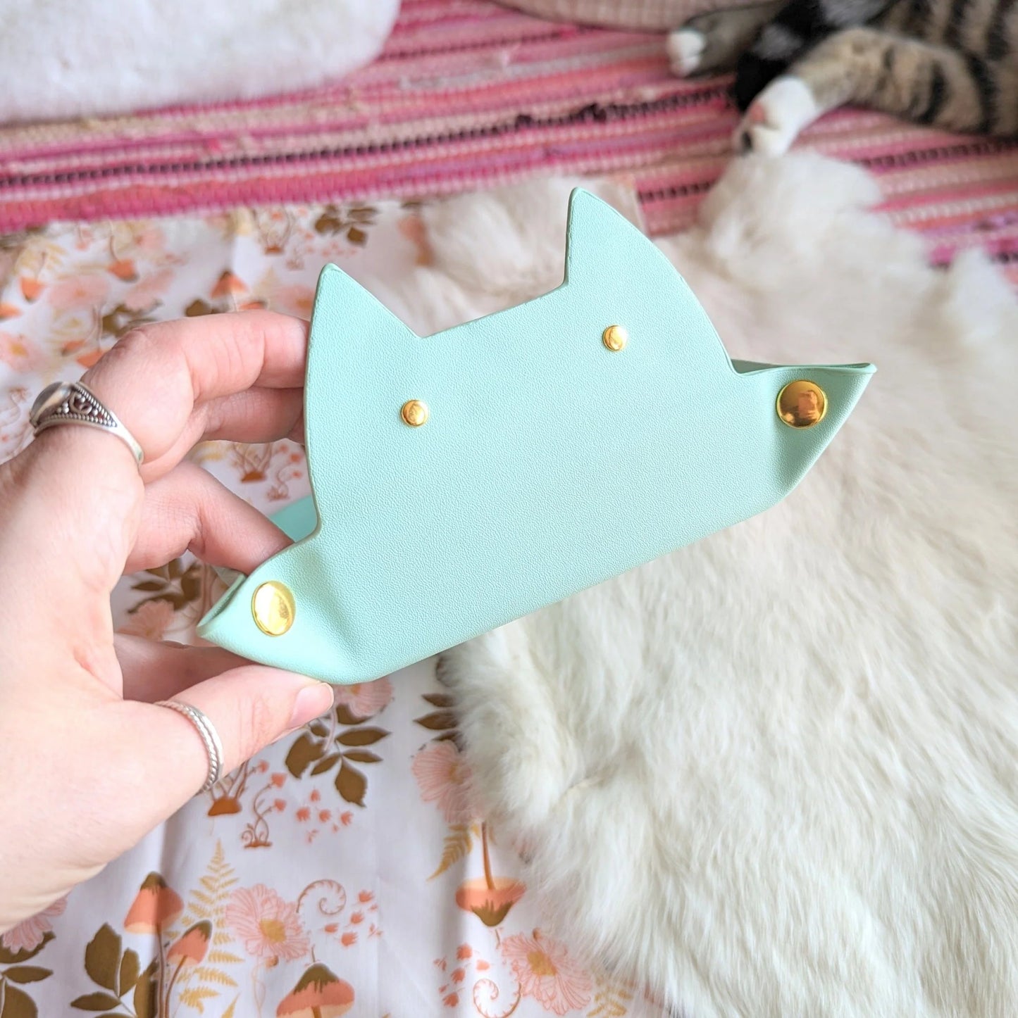 Cat Dice Rolling Tray - Mint