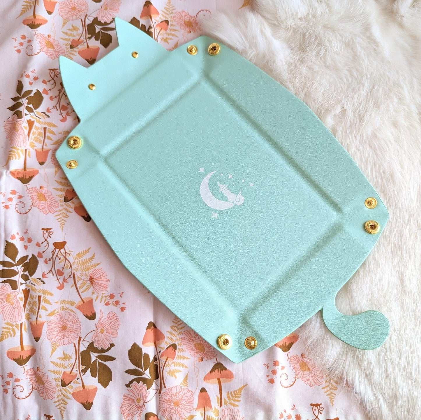 Cat Dice Rolling Tray - Mint