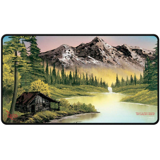 Mountain Retreat, Black Stitched - Bob Ross Playmat - The Fourth Place