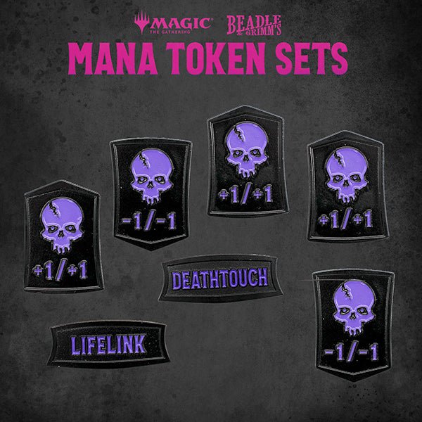 MTG Token Set - Black Mana Metal Token Set - The Fourth Place