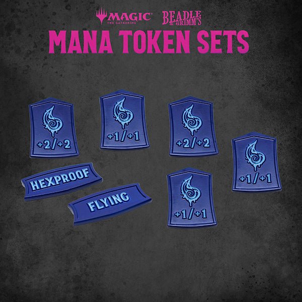 MTG Token Set - Blue Mana Metal Token Set - The Fourth Place