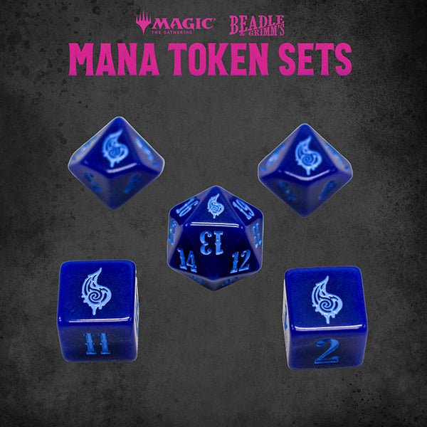 MTG Token Set - Blue Mana Metal Token Set - The Fourth Place