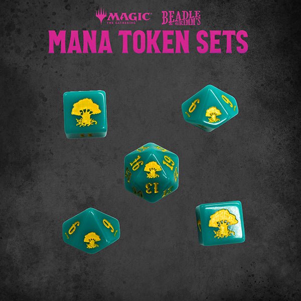 MTG Token Set - Green Mana Metal Token Set - The Fourth Place