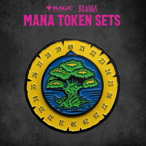 MTG Token Set - Green Mana Metal Token Set - The Fourth Place