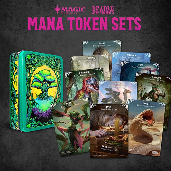 MTG Token Set - Green Mana Metal Token Set - The Fourth Place