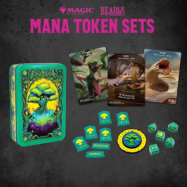 MTG Token Set - Green Mana Metal Token Set - The Fourth Place