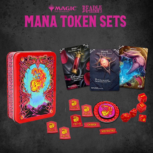 MTG Token Set - Red Mana Metal Token Set - The Fourth Place