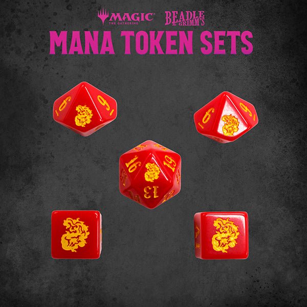 MTG Token Set - Red Mana Metal Token Set - The Fourth Place