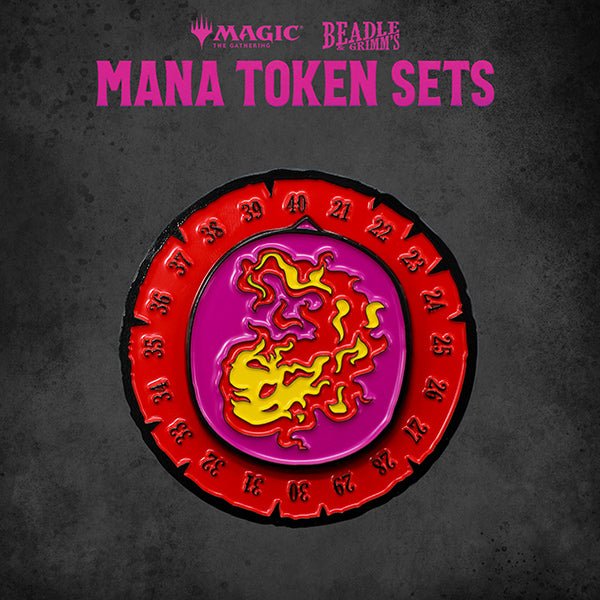 MTG Token Set - Red Mana Metal Token Set - The Fourth Place