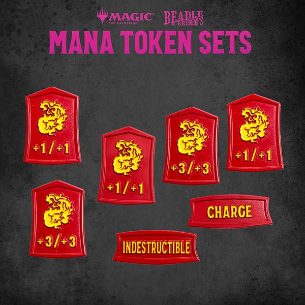 MTG Token Set - Red Mana Metal Token Set - The Fourth Place