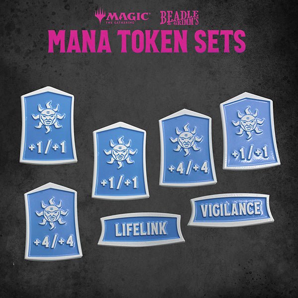 MTG Token Set - White Mana Metal Token Set - The Fourth Place
