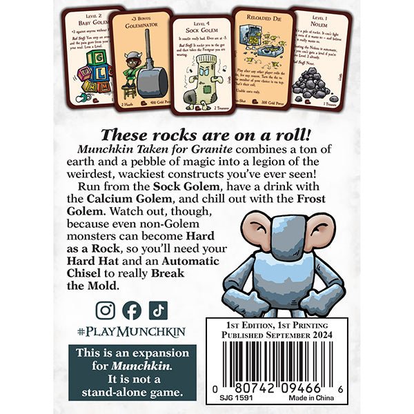 Munchkin: Taken For Granite (Expansion) - The Fourth Place