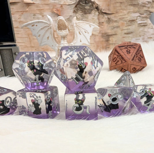 Mystic Familiar Black Cat - 8-Dice Set