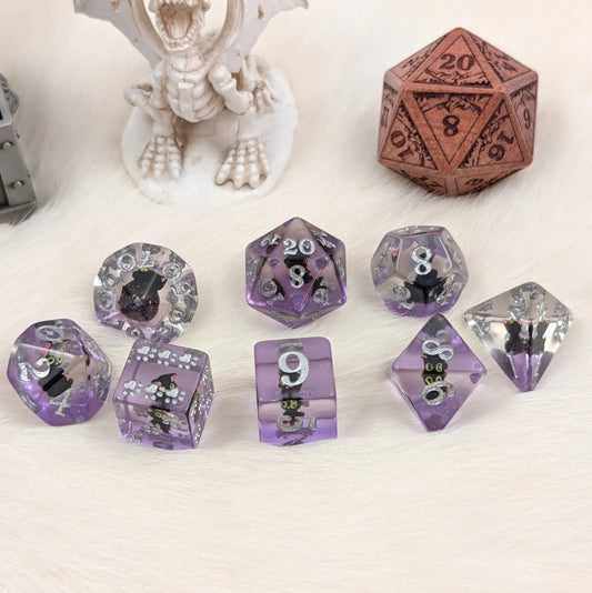 Mystic Familiar Black Cat - 8-Dice Set