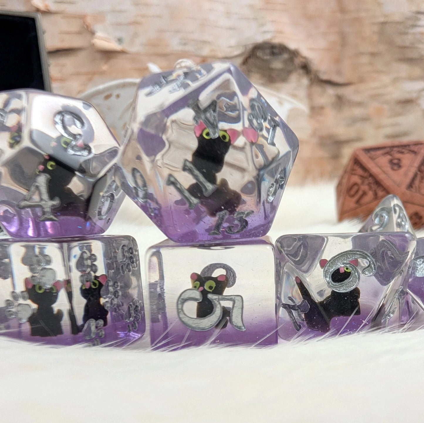 Mystic Familiar Black Cat - 8-Dice Set