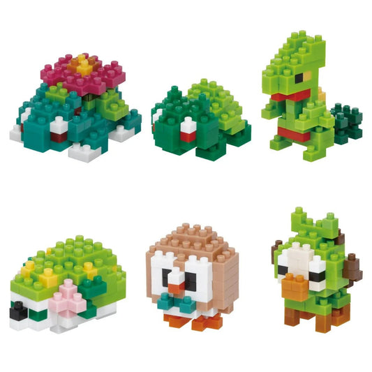 Nanoblock: Pokemon - Grass Type Set 1 (Box of 6) - The Fourth Place