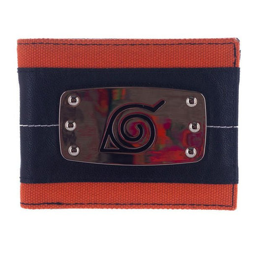 NARUTO METAL BADGE BI - FOLD WALLET - The Fourth Place