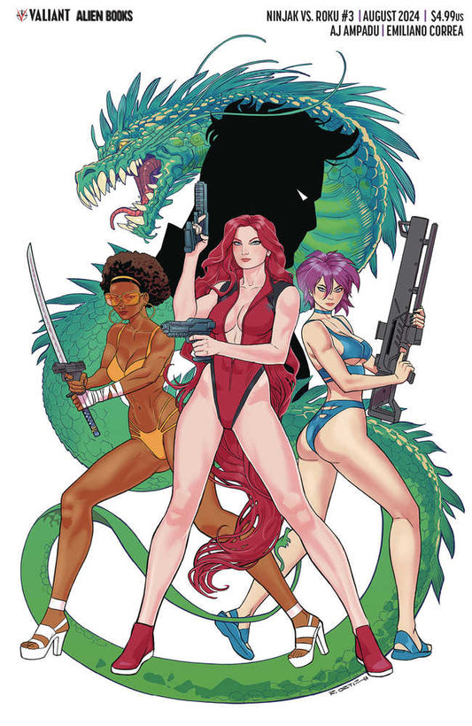 Ninjak vs Roku #3 (Of 4) Cover B Ortiz Swimsuit - The Fourth Place