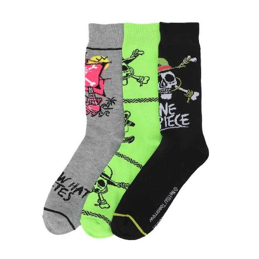 ONE PIECE ICONS 3 PAIR CREW SOCKS - The Fourth Place