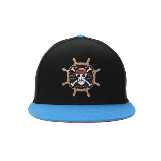 ONE PIECE LIVE ACTION STRAW HAT PIRATES COMPASS ADULT BLACK SNAPBACK HAT - The Fourth Place