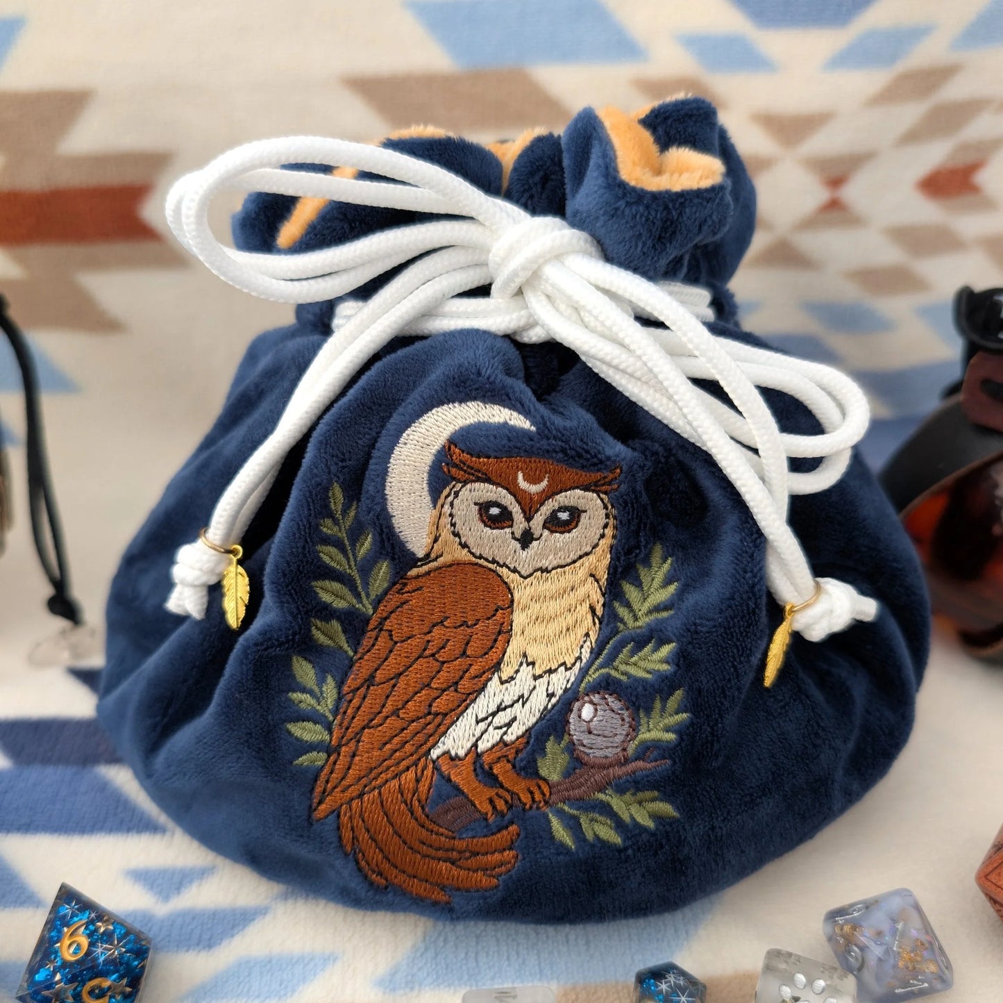 Owl Plush Dice Bag