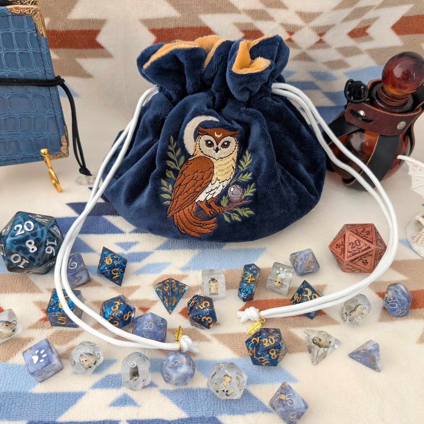 Owl Plush Dice Bag