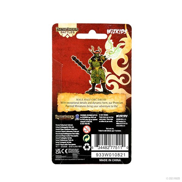 Pathfinder Battles Premium Minis: Half - Orc Druild Male - The Fourth Place